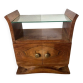 Chevet Art Déco bois et miroir