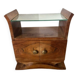 Chevet Art Déco bois et miroir