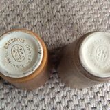 Series of 4 Digoin sandstone cups