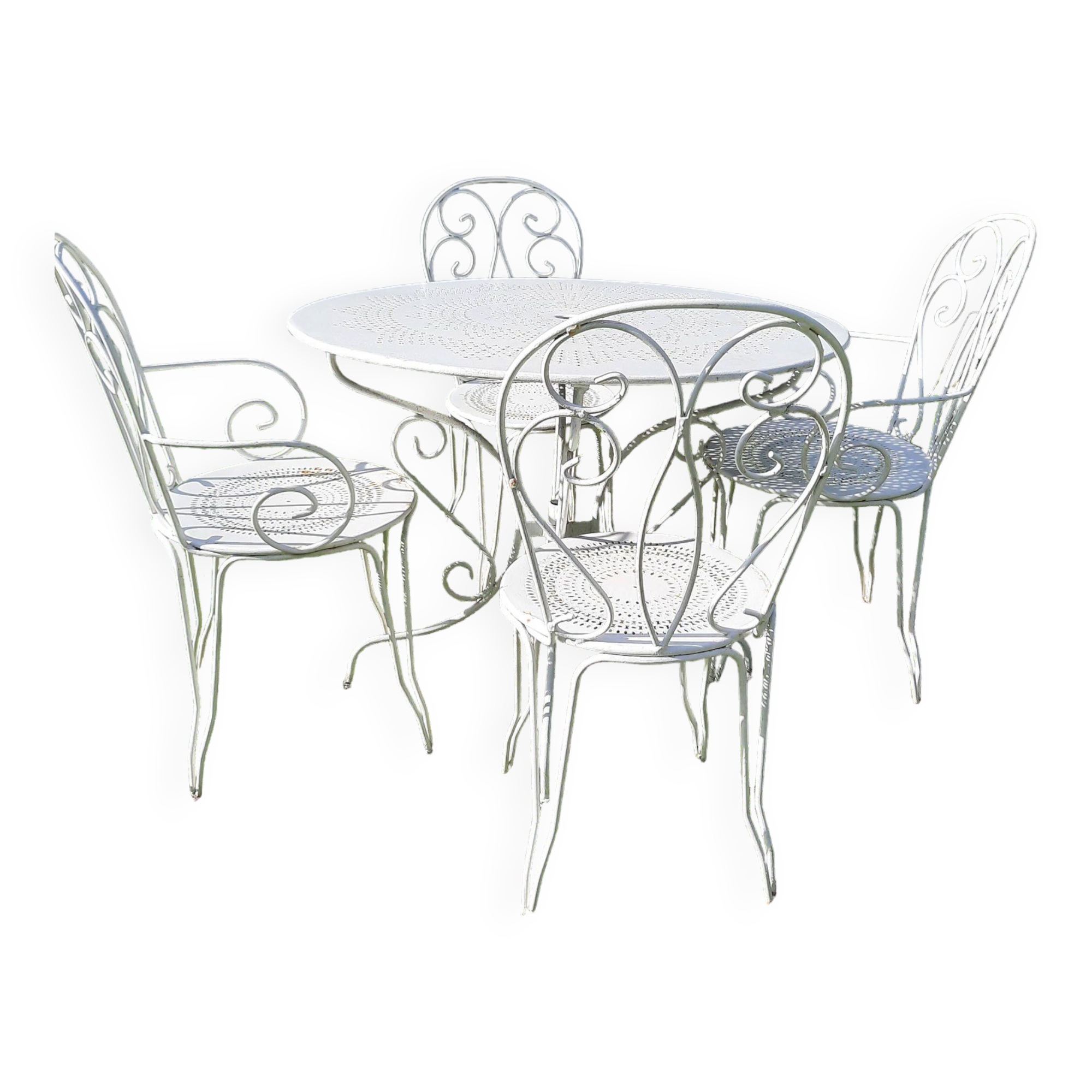 Wrought iron garden furniture
