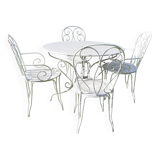 Wrought iron garden furniture