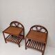 Paire de chevets rotin vintage