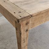 Antique low farmhouse table in beech wood