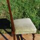 Louis XIII walnut chair feet in balustre brace in H