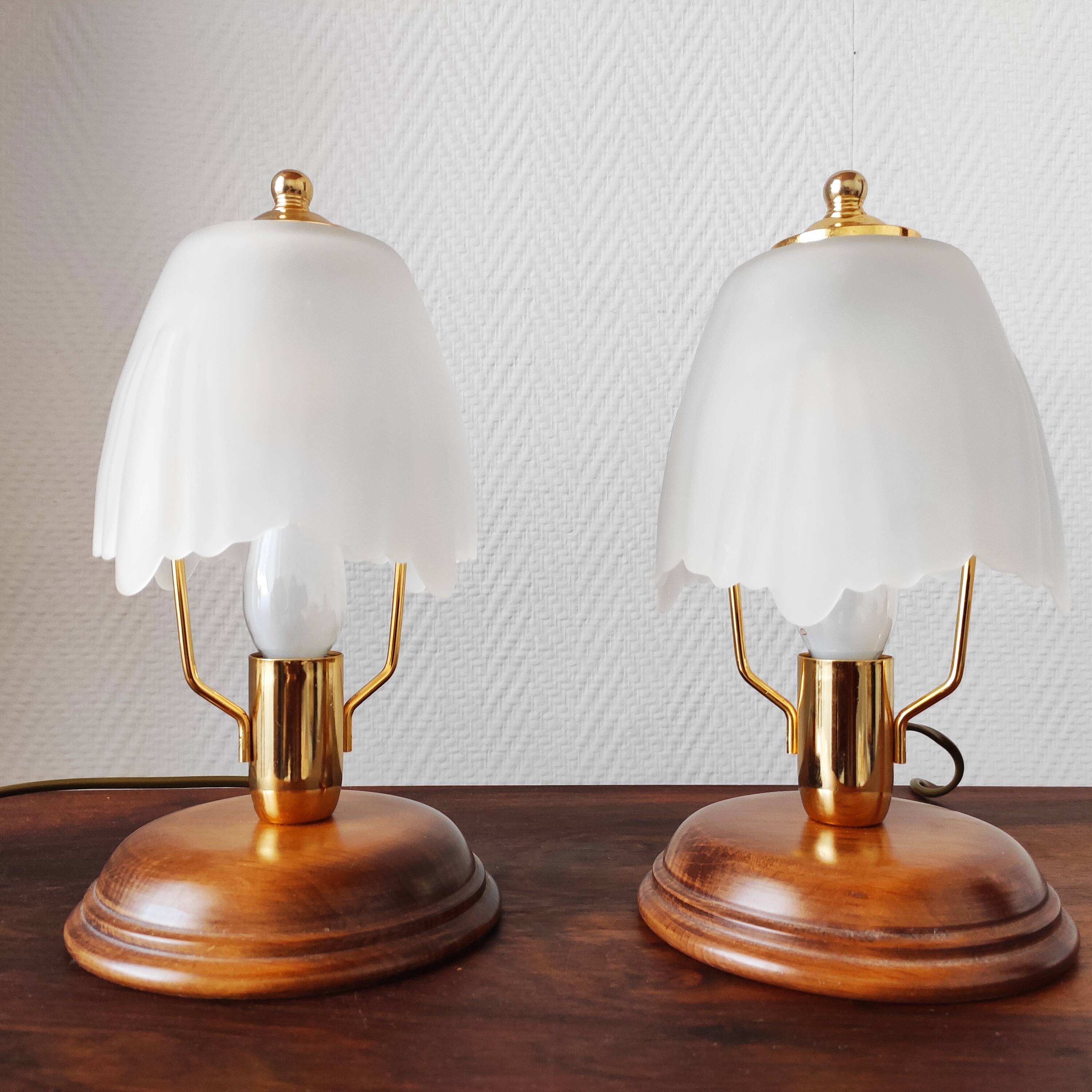 Pair of vintage Italian art deco style lamps