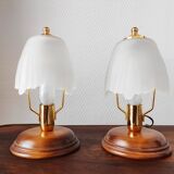 Pair of vintage Italian art deco style lamps