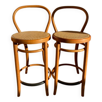 High bar chair in wickerwork