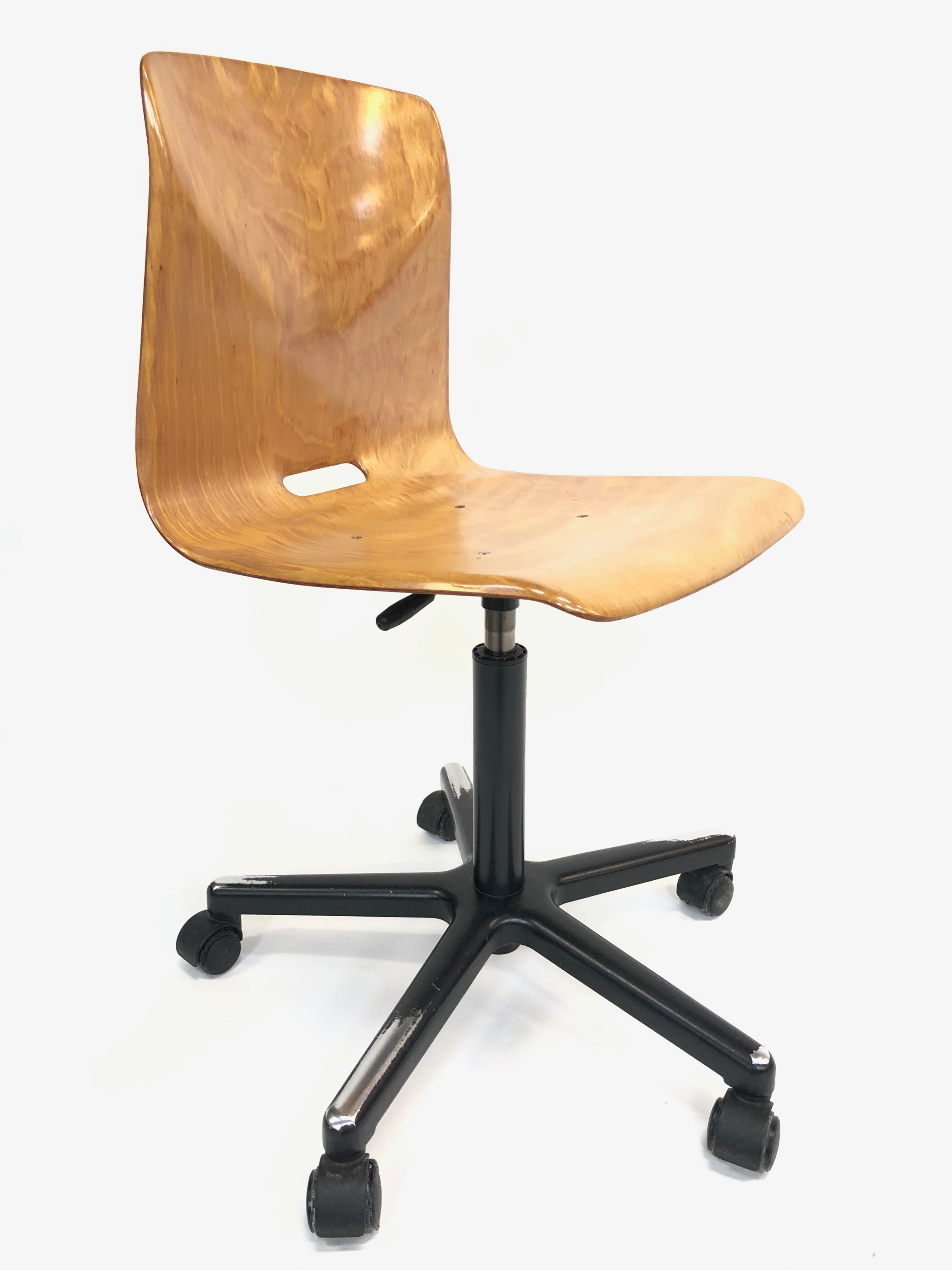 Woodmark vintage galvanitas Pagholz adjustable rotary work chair