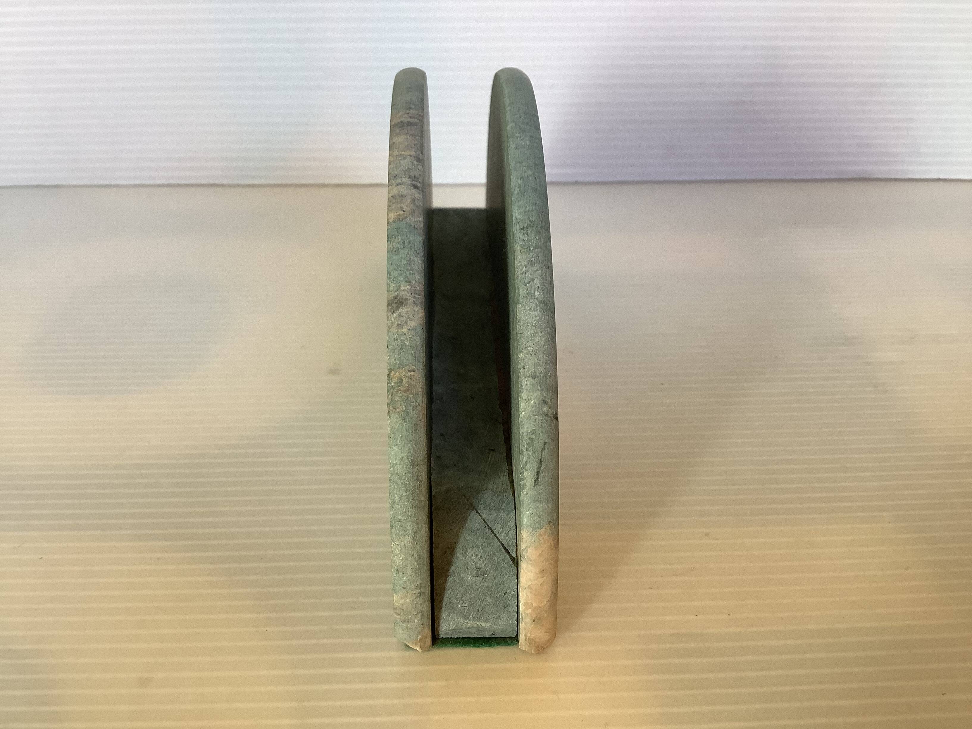 Green veined marble mail holder
