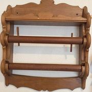 spice rack and solid wood paper towel holder