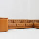 Vintage De Sede DS 11 modular sofa cognac patchwork leather, set of 7