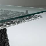 Heavy cast aluminium brutalist coffee table