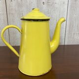 Yellow enamelled coffee maker