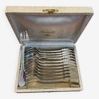 Christofle Cluny 12 oyster forks very good condition