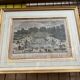 Antique engraving gilded outline XVIIth view Saint-Germain-en Laye