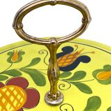 Cheese platter with floral handle