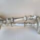 Antique silver-plated metal candlesticks