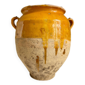 Grease pot, ochre glazed ceramic jar no. 2 - 18th century
