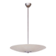 Bauhaus Chandelier in Chrome, Steel and Frosted Glass, Czech, 1940s