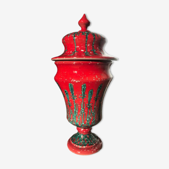 Vase à couvercle en céramique Italienne vintage