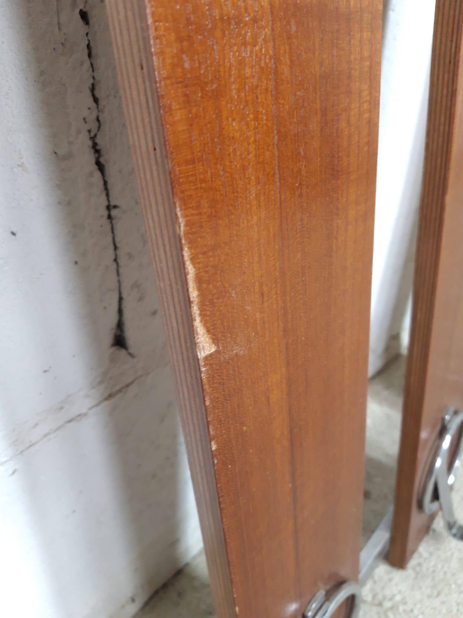 Vintage wooden wall coat rack, 8 hanging points
