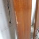 Vintage wooden wall coat rack, 8 hanging points