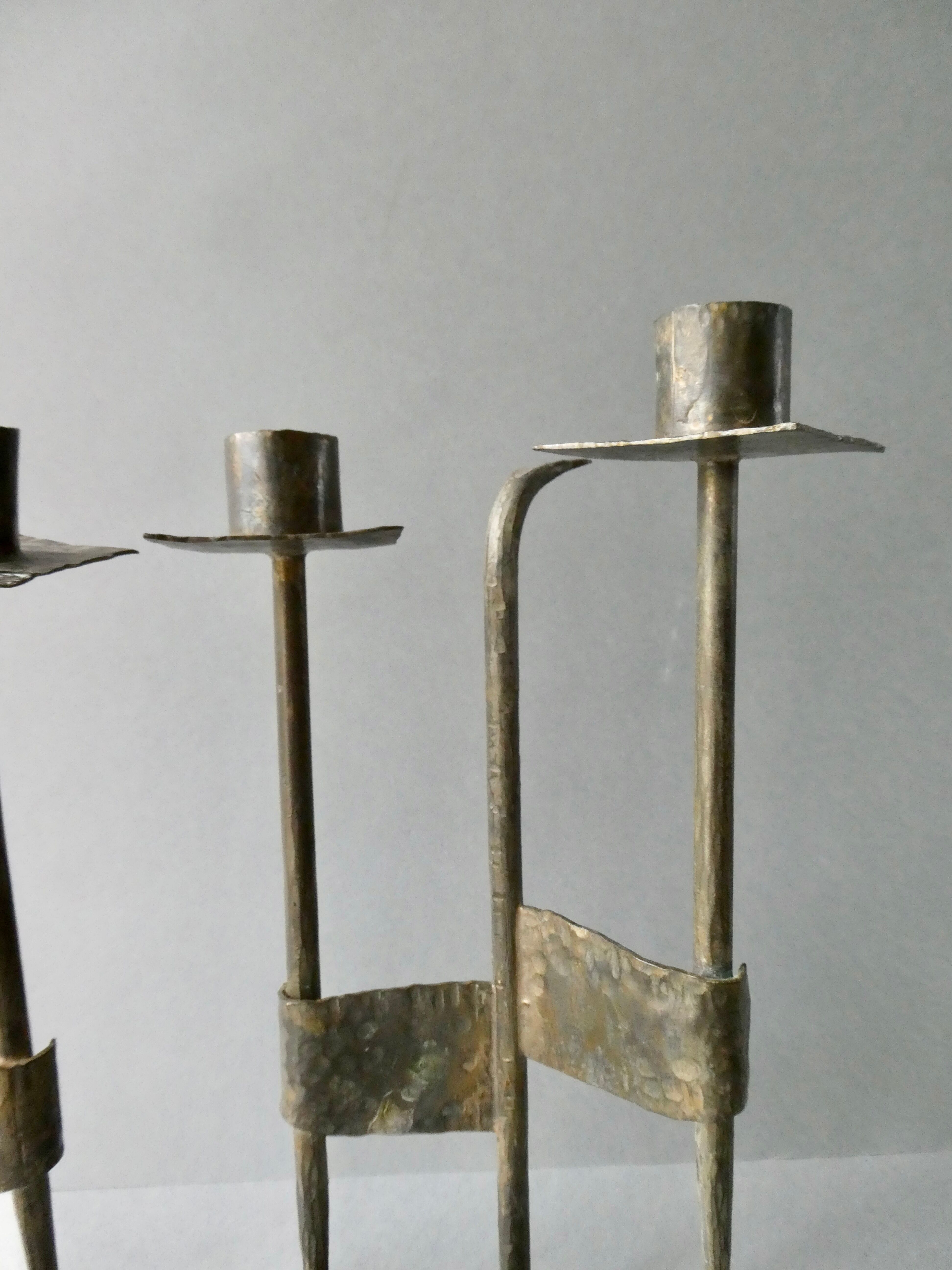 Paire de chandeliers en bronze