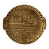 Vintage presentation plate in Gien earthenware, special creation Chambord.