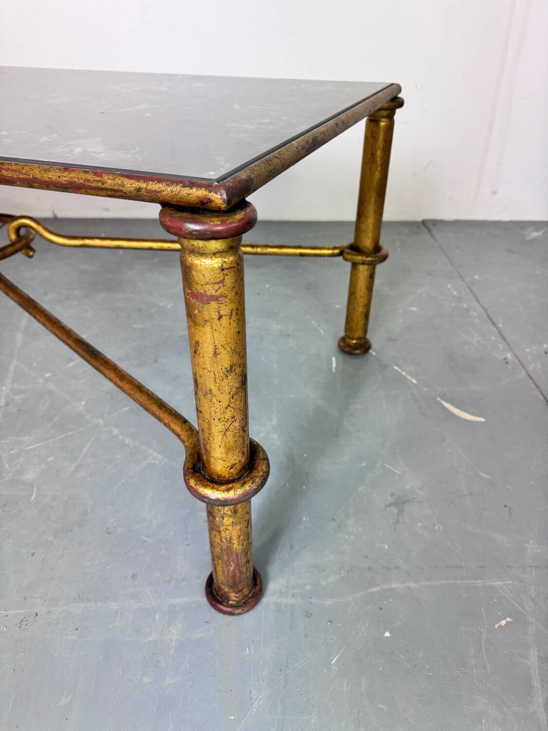 Gilded Regency coffee table by Giovani Banci for Hermès, Italy, 1970s