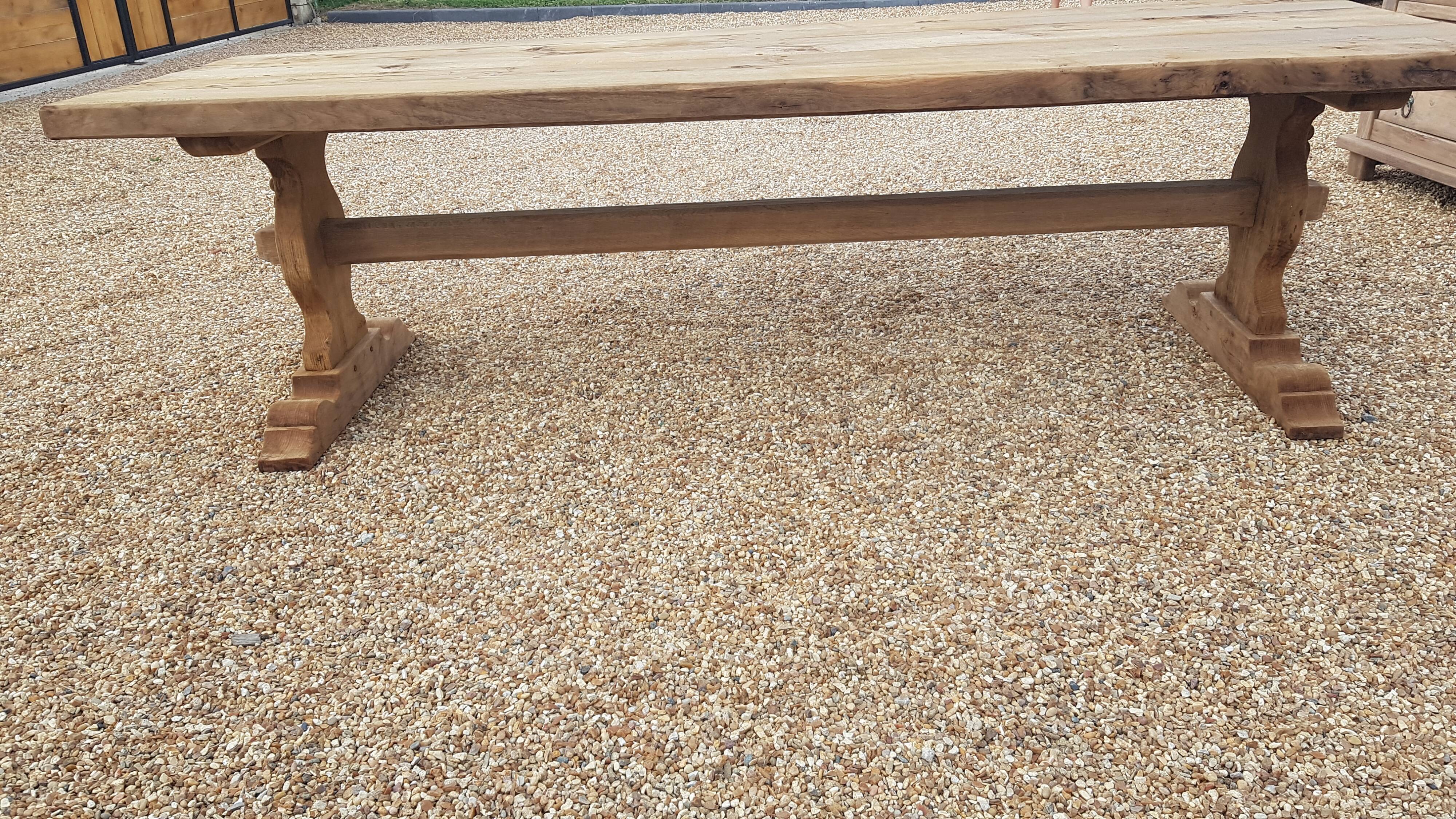 Monastery style table in solid oak