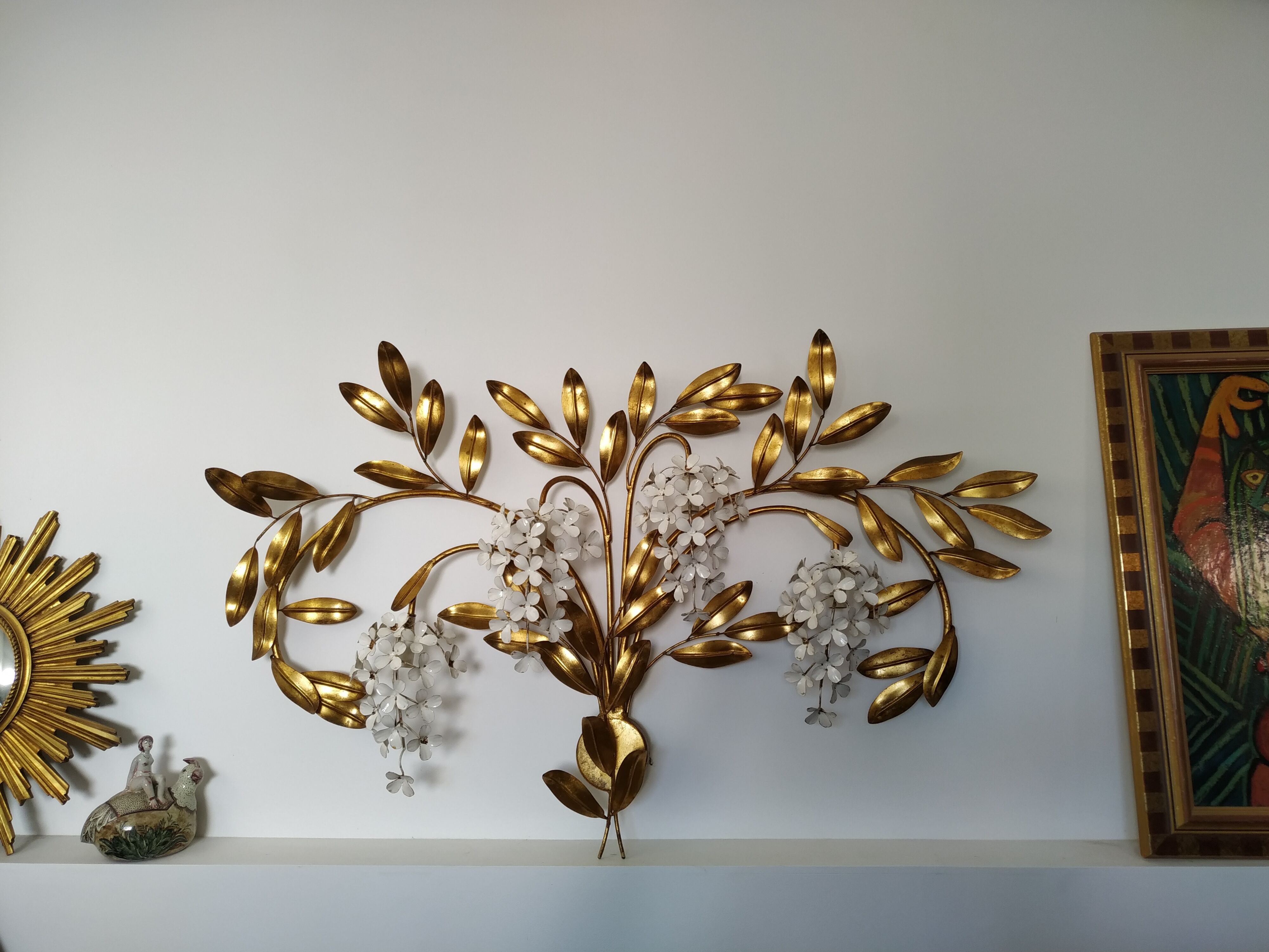 Masca italy spectaculaire applique fleurs et feuillage
