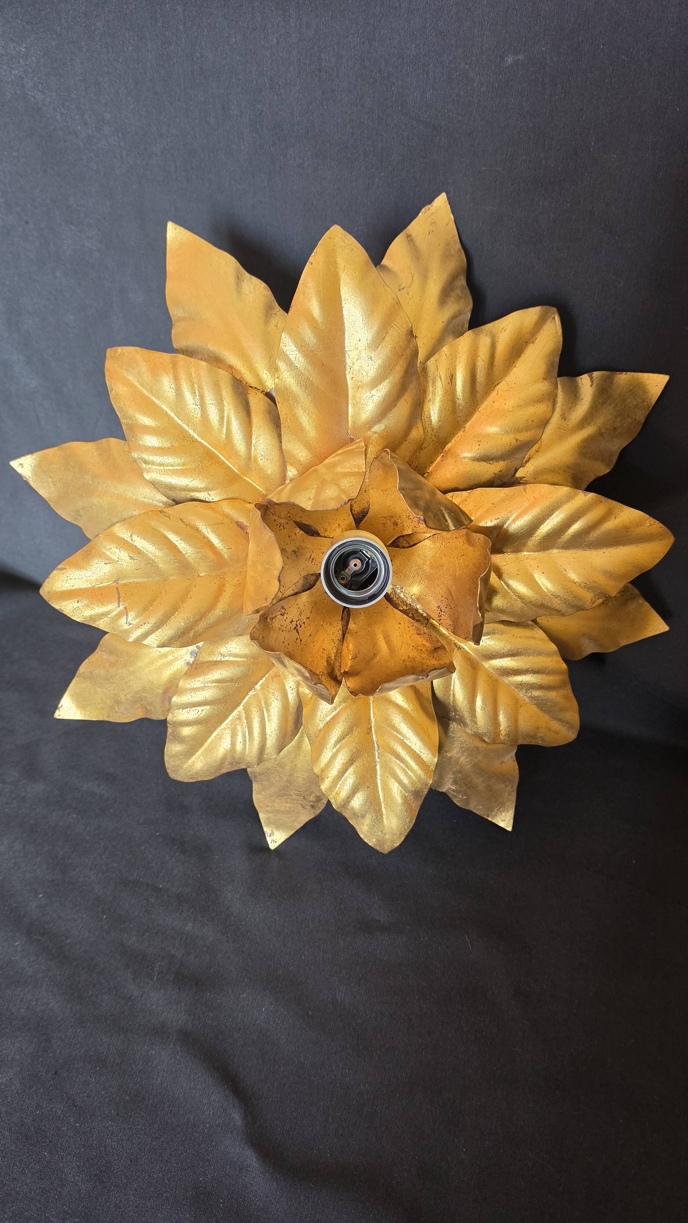 Vintage wall light "Sun and Flower" in the style of Banci Firenze (1960s)