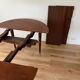 Half-moon table in mahogany from Honduras Louis XVI style