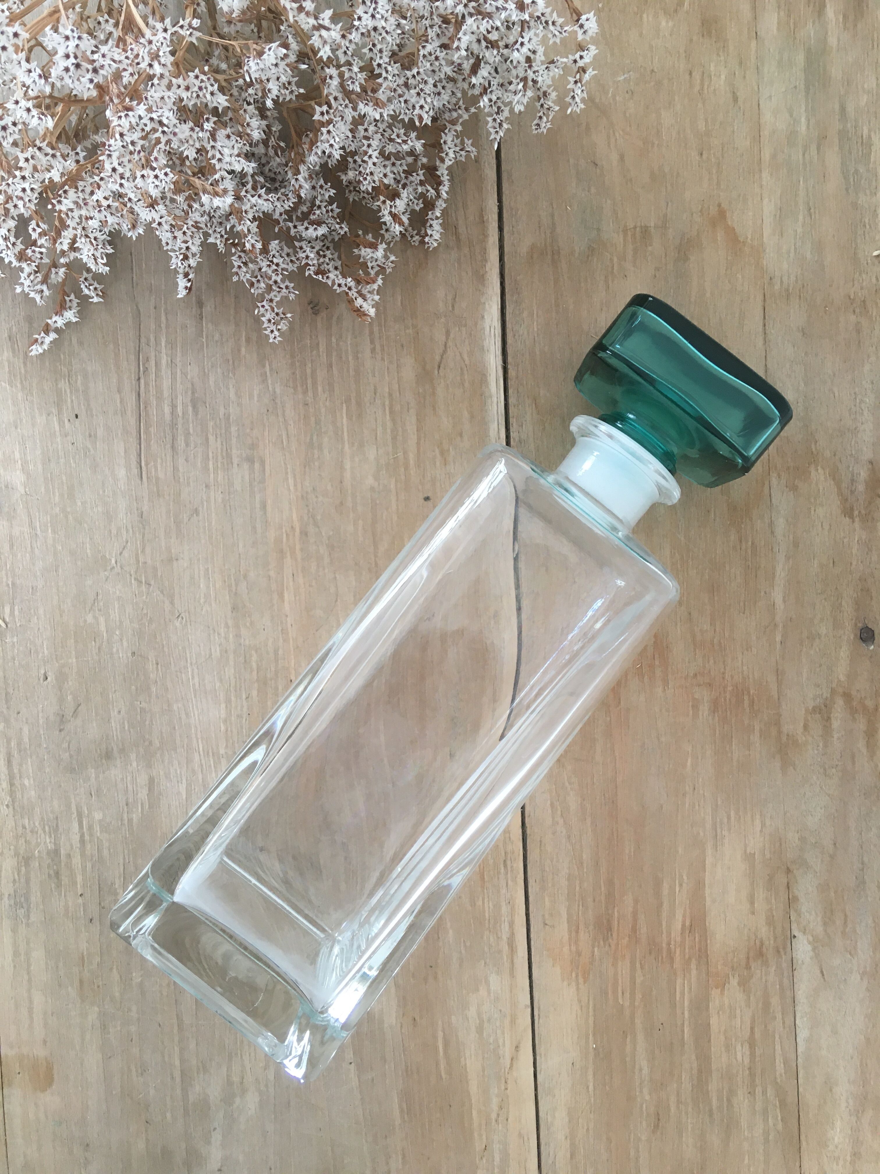 Turquoise cork whisky decanter