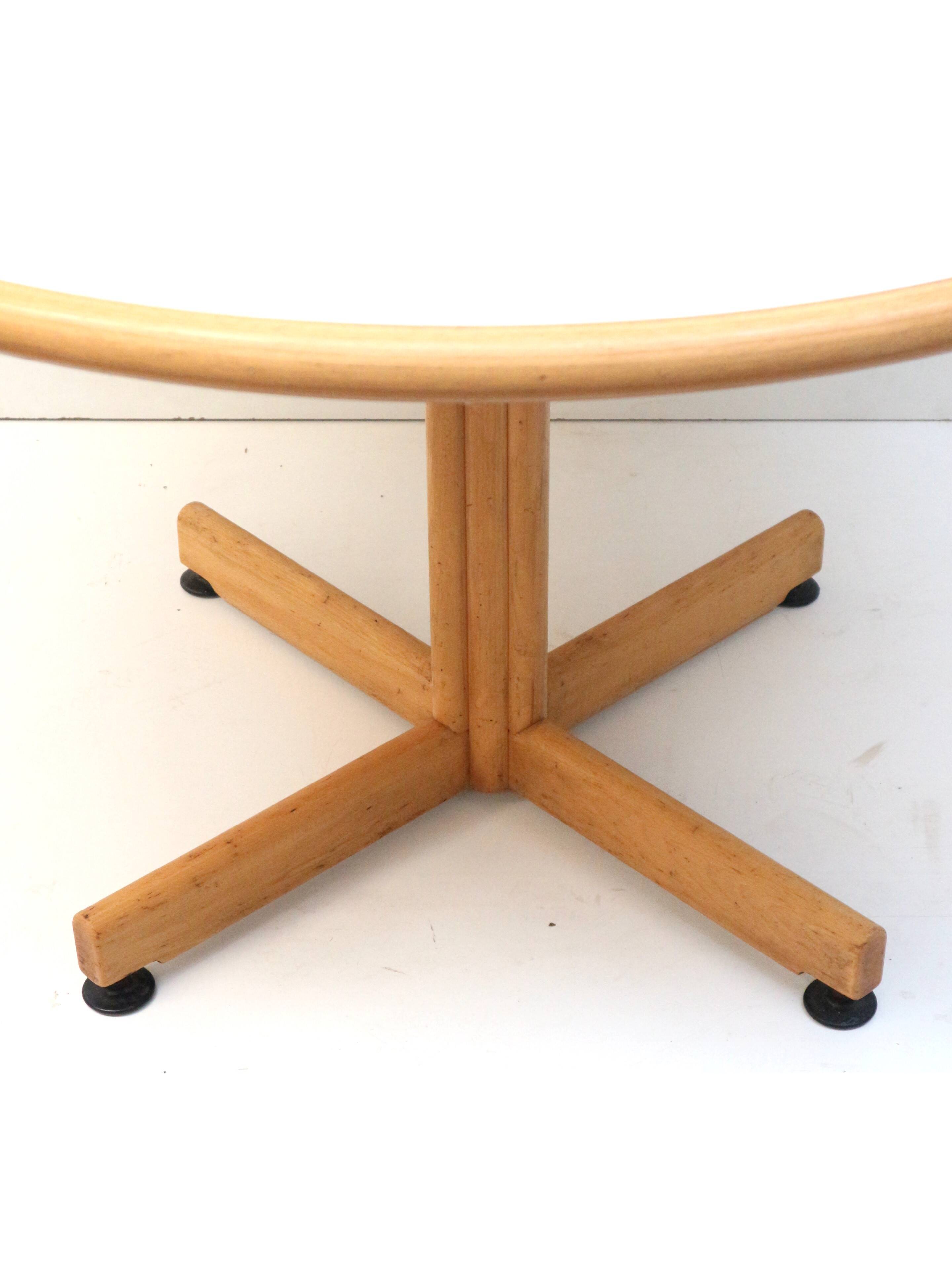 4x Vintage round dining table by Bruno Rey for Kusch and Co from the 1970s