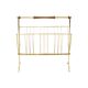 Brass rosewood magazine rack design sixties