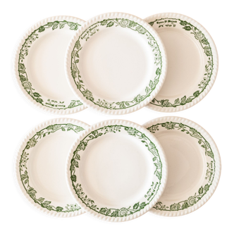 6 plates with starter or dessert Caves St Morand