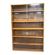 Vitrine/armoire de rangement vintage en bois et verre