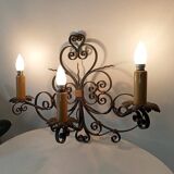 Antique wrought iron wall light from the 50s