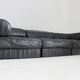 De Sede DS 88 modular sofa black leather patchwork Switzerland 1970s