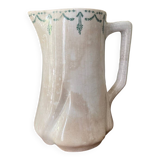 opaque porcelain pitcher from Gien, Montigny model