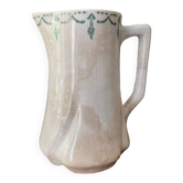 opaque porcelain pitcher from Gien, Montigny model
