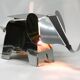 80s heavy metal chrome elephant floor lamp as side table Postmodern design