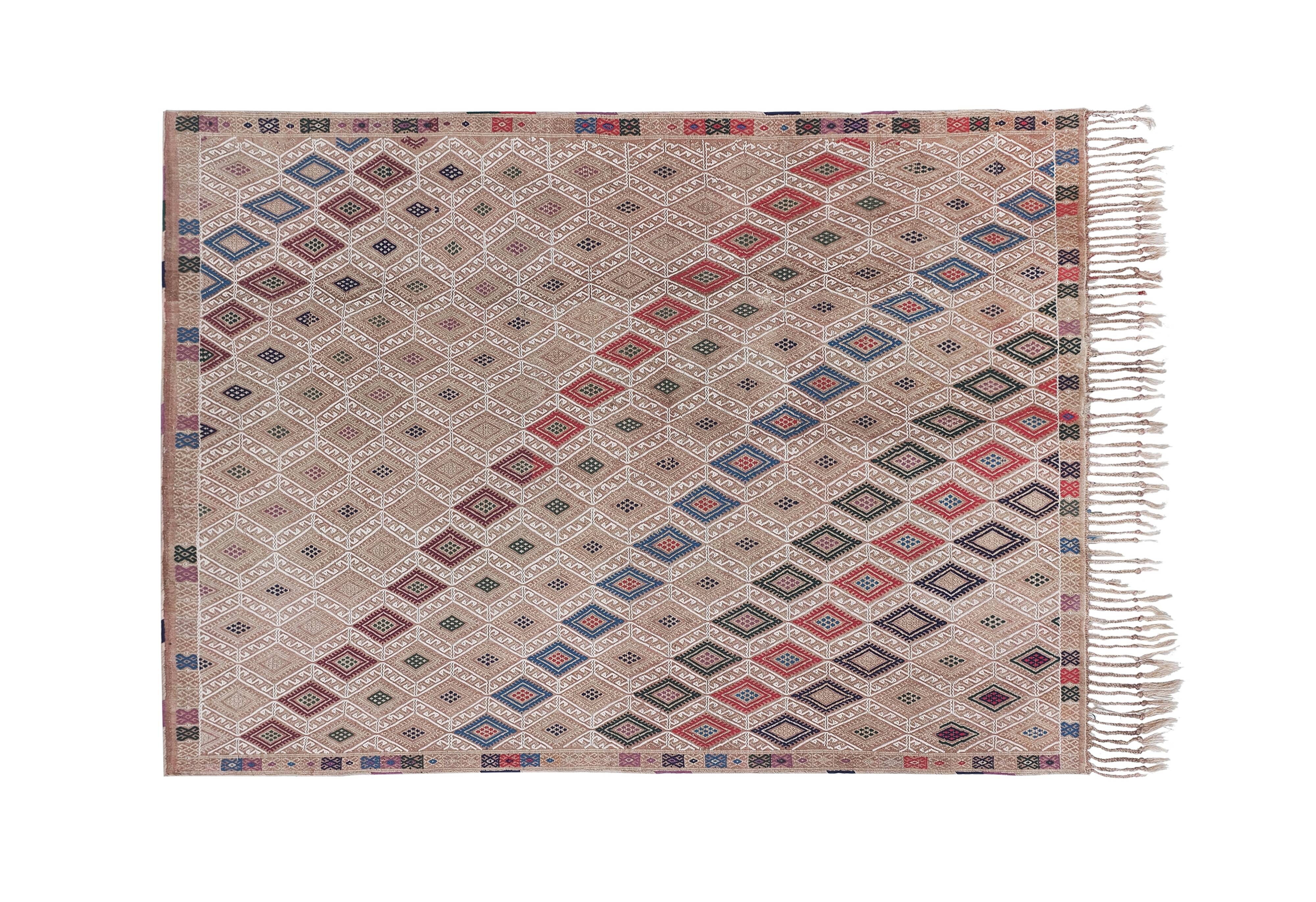 Vintage Turkish Oushak Handwoven Rug 152x212 cm