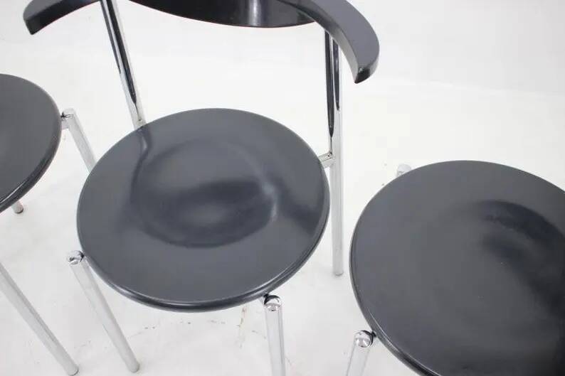 Set of Three Mid Century Dining Chairs, Germany, 1980s