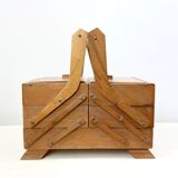 1950 former worker wooden sewing box