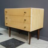 Chest of drawers blond wood 1960s