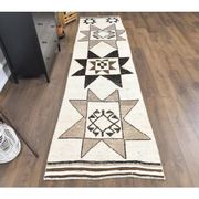 Vintage Turkish Hand-Knotted Runner 90x359