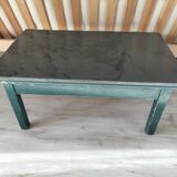 Rectangular coffee table in wood and slate