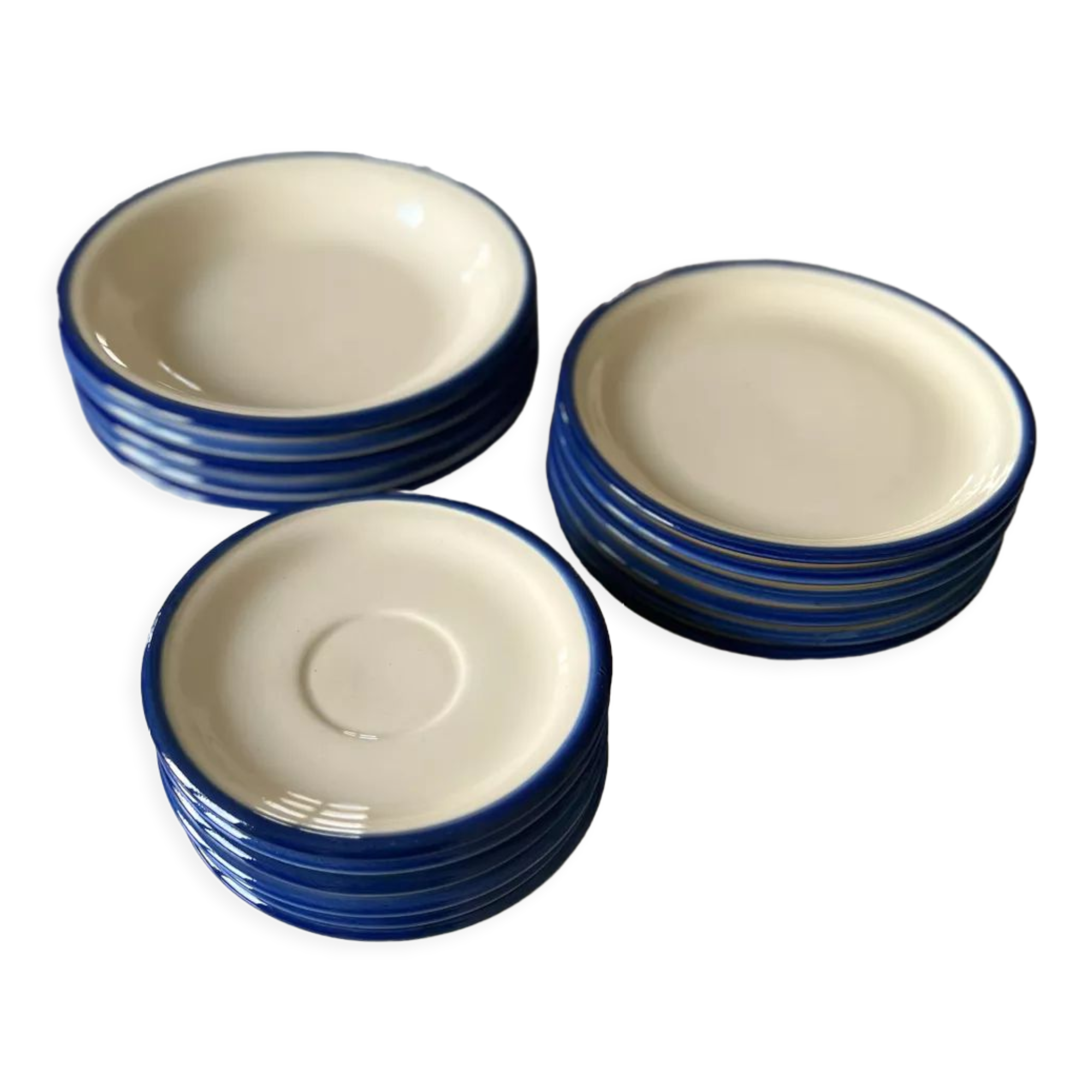 Blue and ecru service